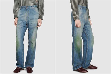 grass gucci|Gucci Debuts $1,200 Jeans Designed with Grass Stains Around .